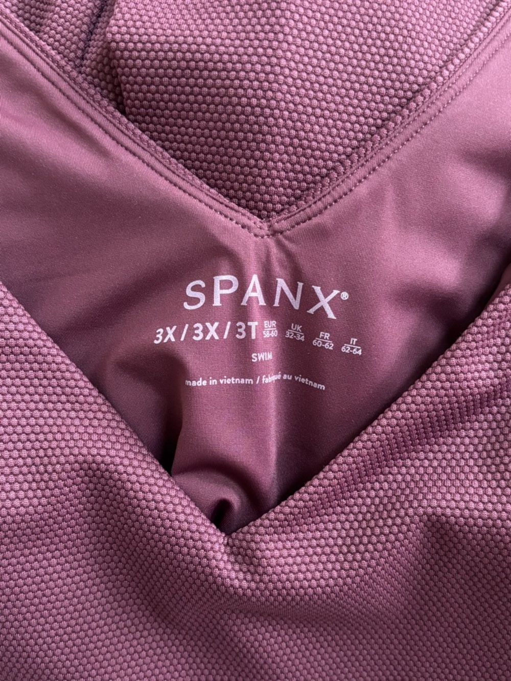 SPANX One-Piece Swim Dress in Burgundy - Picture 6 of 9